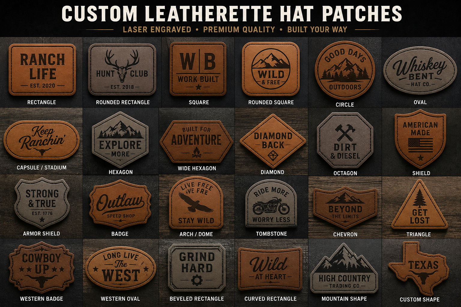 Laser Engraved Patches