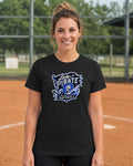 Lady Pirate Pirate Flag design on black shirt